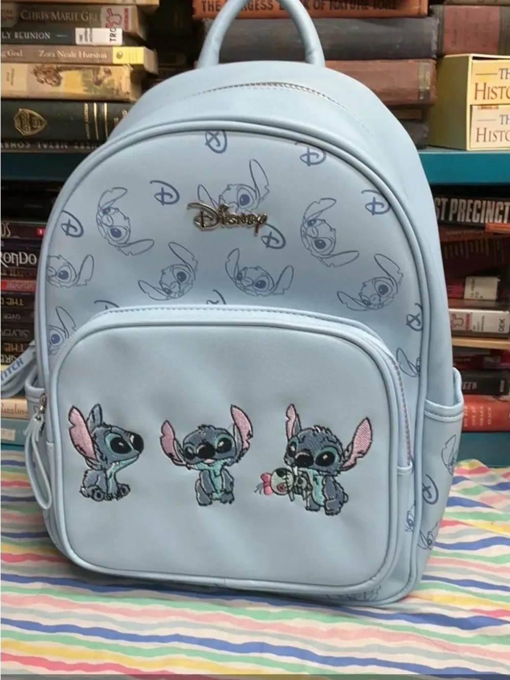 PrimarDisney Kids Light Blue Stitch Mini Backpack